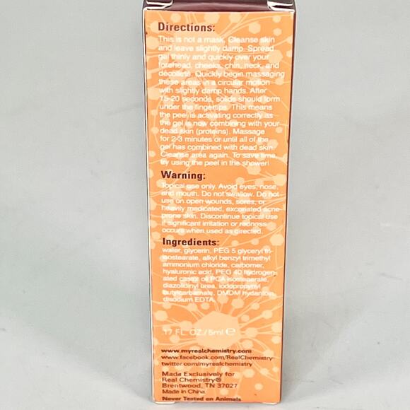 Real Chemistry Luminous 3-minute Peel Exfoliate Travel .17 fl oz 5ml New NIB - Picture 8 of 9